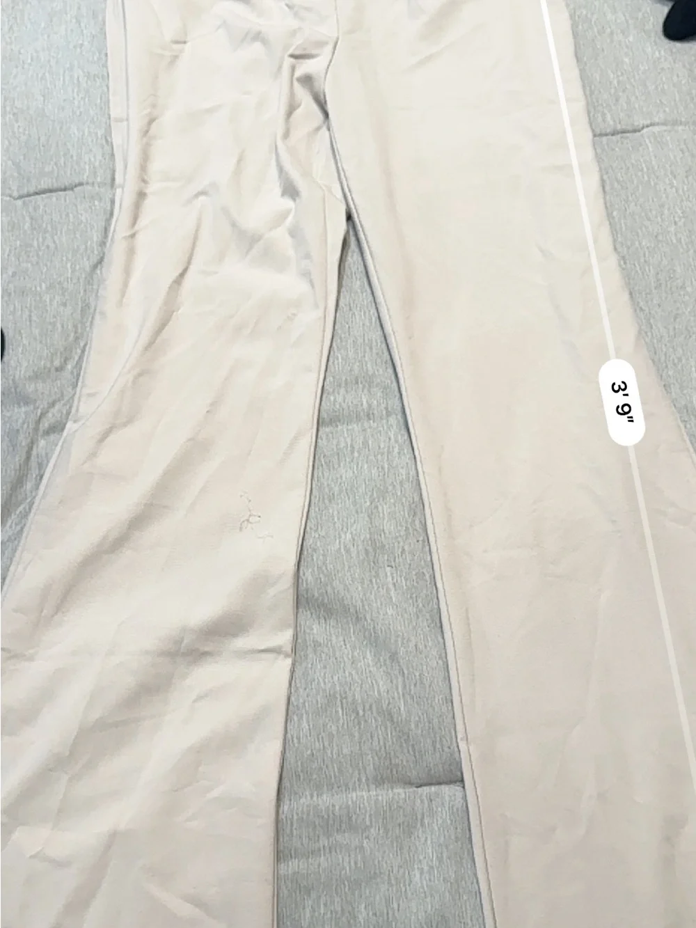 Women's Wide-Leg Cream Dress Pants - Picture 2 of 2